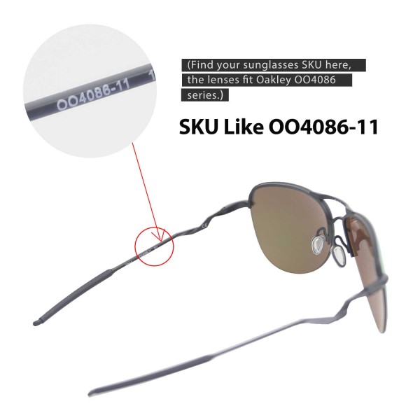 Walleva Titanium Polarized Replacement Lenses For Oakley Tailpin OO4086 Series Sunglasses